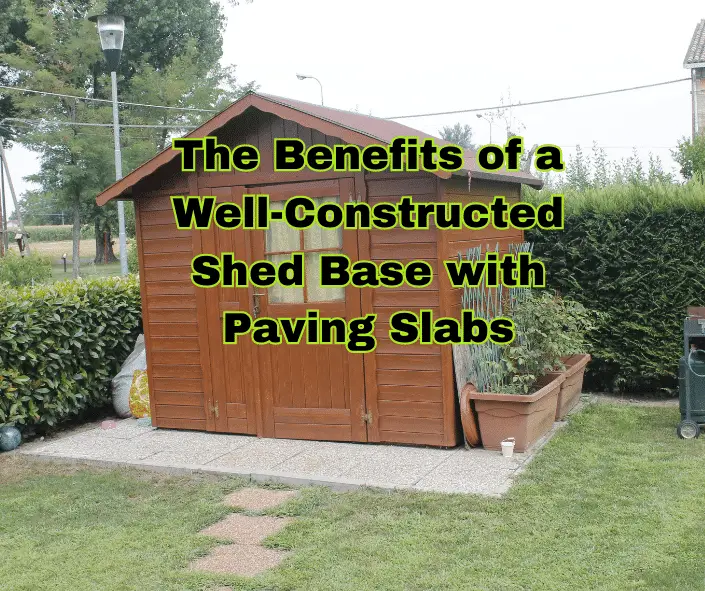 how to build a shed base with paving slabs