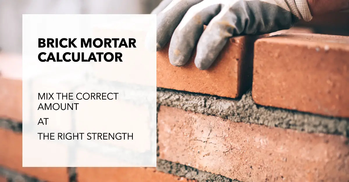 Calculator for brick mortar